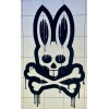 Avery Dennison Psycho Bunny Dripping Vinyl Decal (2) 5” tall