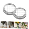 GRIRIW Stainless Steel Jar Lid Cover Grid Organizer Lid for