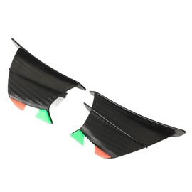 Motorcycle Side Fixed Wing Colorfast Motorcycle Wing Reducing Air Resistance Abrasion Resistant 2 Pieces for Motorcycles (Carbon Fiber Style