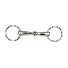 Equine Smile ES0110 Gebiss Wassertrense Hohl Einfach Gebrochen aus Edelstahl Ringdurchmesser 65 mm Gebissstärke 18 mm (12.5 cm)