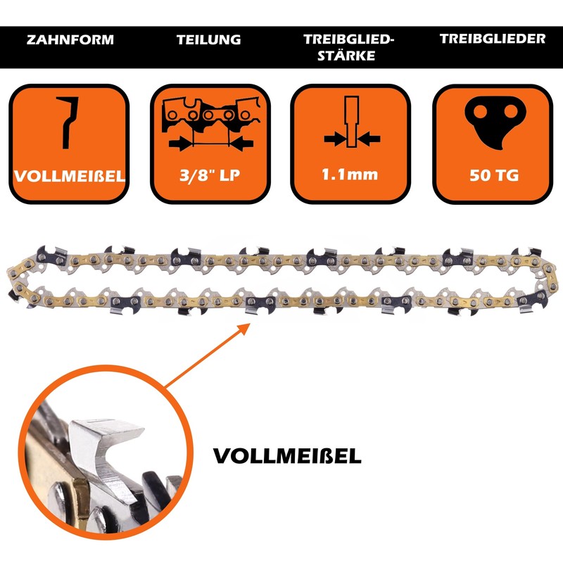 DIY-24H | 2 Sägeketten Kette kompatibel mit Stihl 018 MS