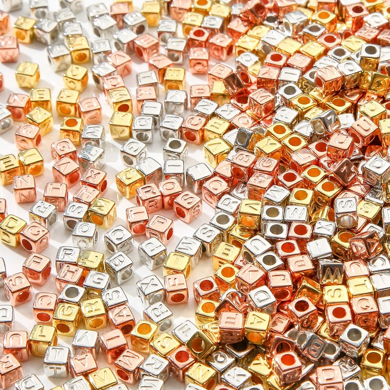 1000pcs Letter Beads Large Alphabet Letter Bead A-Z Plastic Letter