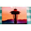 FREDERICKFILMS.COM/SHOP 5 X 7 POST CARD SPACE NEEDLE @ SUNSET