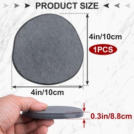 Pndeyo Water Absorbing Stone Coasters, Fast Drying Diatomite Cup Tray, Diatomaceous Earth Soap Holder for Bathroom Kitchen Sink- Dark Gray