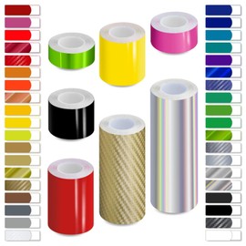 32ft 9.80m Self-Adhesive Vinyl Pin Stripe Line Decal Sticker Tape - AMBER YELLOW, 2.0" | 50mm. Suitable for Cars, Vans, Motorcycles, Bikes, Models, Tuning & Styling, and much more