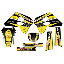 1993-1995 RM 250 Vigor Yellow Senge Graphics Base Kit Compatible with Suzuki
