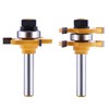Tongue and Groove Router Bit Set (2 PCS) with 1/4