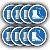8 Pack - Protective Boots Must Be Worn Stickers -