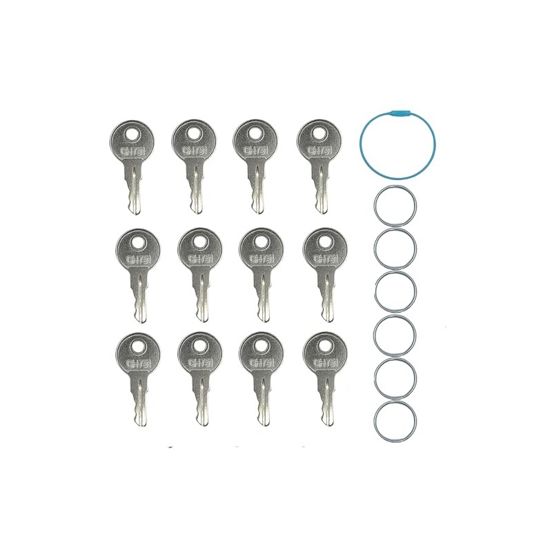12PCS CH751 RV Keys，Universal CH751 Replacement Keys for RV Campers