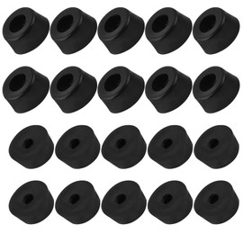 METALLIXITY Rubber Bumper Feet (17x8mm/0.67"x0.31") 50Pcs, Round Leg Pads Floor Protectors - for Home Tables Chairs Cutting Board, Black