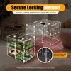 Acrylic Reptile Terrarium, 4 Grids Transparent Reptile Feeding Box with