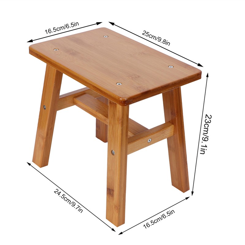 Multipurpose Small Bamboo Stool Low Stool Children Bench for Home