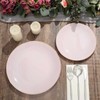 Tableclothsfactory 10 Pack | 8" Glossy Blush Rose Gold Round
