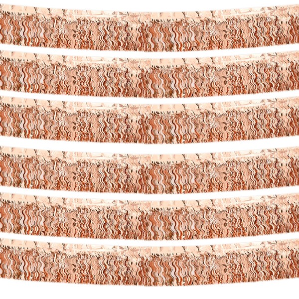 6P Wavy Metallic Foil Fringe Banner Tinsel Banner Backdrop Garland