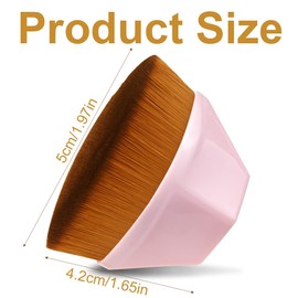 Make Up Foundation Brush Foundation Brush for Makeup Flat Top Kabuki Hexagon Brush for Mixing Liquid, Cream or Flawless Powder Cosmetics, Includes Protective Case (Pink)