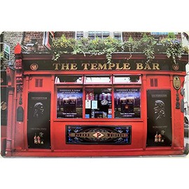 Deko7 Tin Sign 30 x 20 cm Irish Pub - The Temple Bar