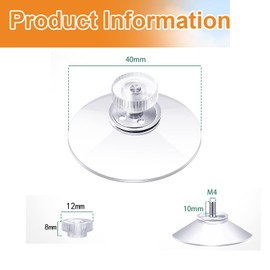 20 Pcs Adhesive Suction Cups Bulk with Screws Nut Plastic Suction Pad 40 mm Clear PVC Sucker Pad Strong Adhesive Suction Hook Holder for Window Car Glass Shade Cloth Glass Bathroom Wall Door