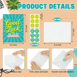 Feifeiya 24 Pack Farewell Cards for Coworker Goodbye Cards Happy Retirement Gifts Card with Envelopes & Sealing Stickers for Coworkers Leaving for Women Men Office Goodbye Retirement Supplies
