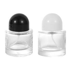 YWG Stone Clear Glass Perfume Atomizer 30ml/1.01oz Round Empty Perfume Spray Bottle,Portable Fragrance Fine Mist Spray Bottle Perfume Dispenser for Travel 2Pack