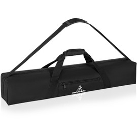 BQKOZFIN Tripod Case, Tripod Bag, Light Stand Case, Telescope Case, Large Capacity, Good Cushioning, Storage for Photography Equipment, Tripod, Monopod, External Pocket (Black), black, Tripod Case