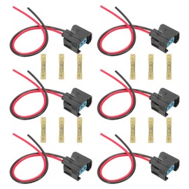 6PCS Fuel Injector Connector Plug Pigtail Wiring Harness fits Accord 1998-2007 Acura 1996-2008 Silverado 3500 2003-2005 Replaces 06164P8EA00 FJ339 89046626A