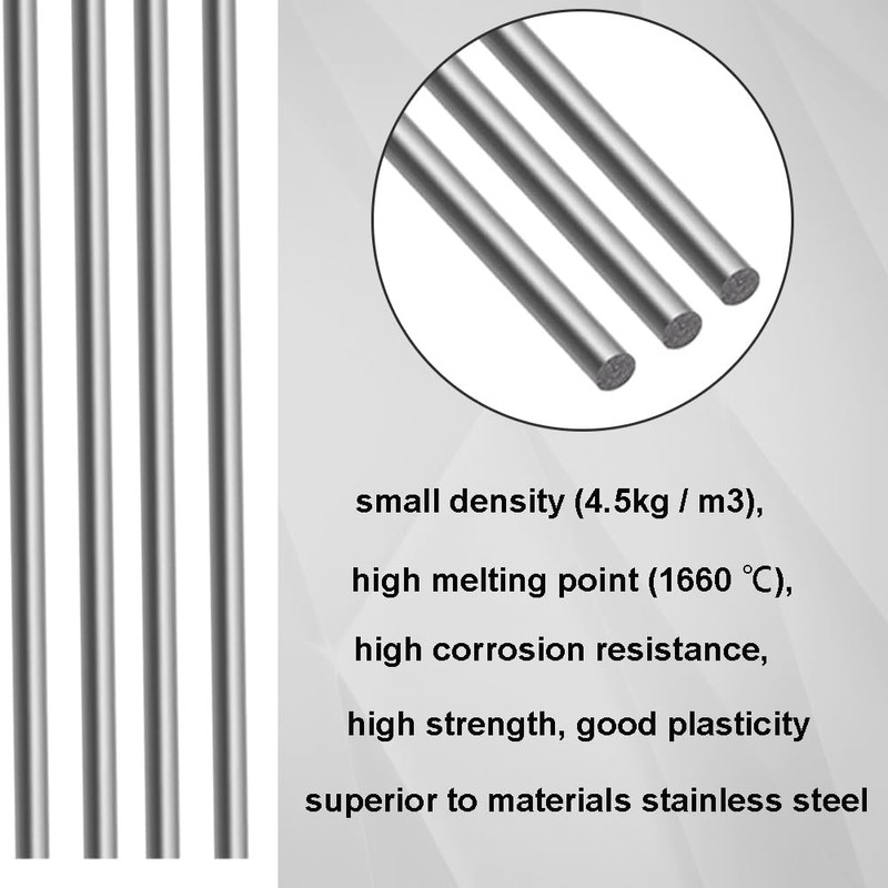 12" Length Titanium Rod 2mm Dia,12 Gauge Titanium Wire Titanium