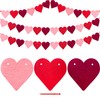 36Pcs 4" Hanging Hearts Garland Decor(Multicolour)