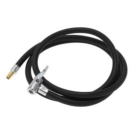 A ABSOPRO Reifenfüller-Verlängerungsrohr Langlebig 145cm M8x0.8 15,5mm OD Luftkompressor-Verlängerungsschlauchadapter Reifenventil Nylon Schwarz 1 Stück