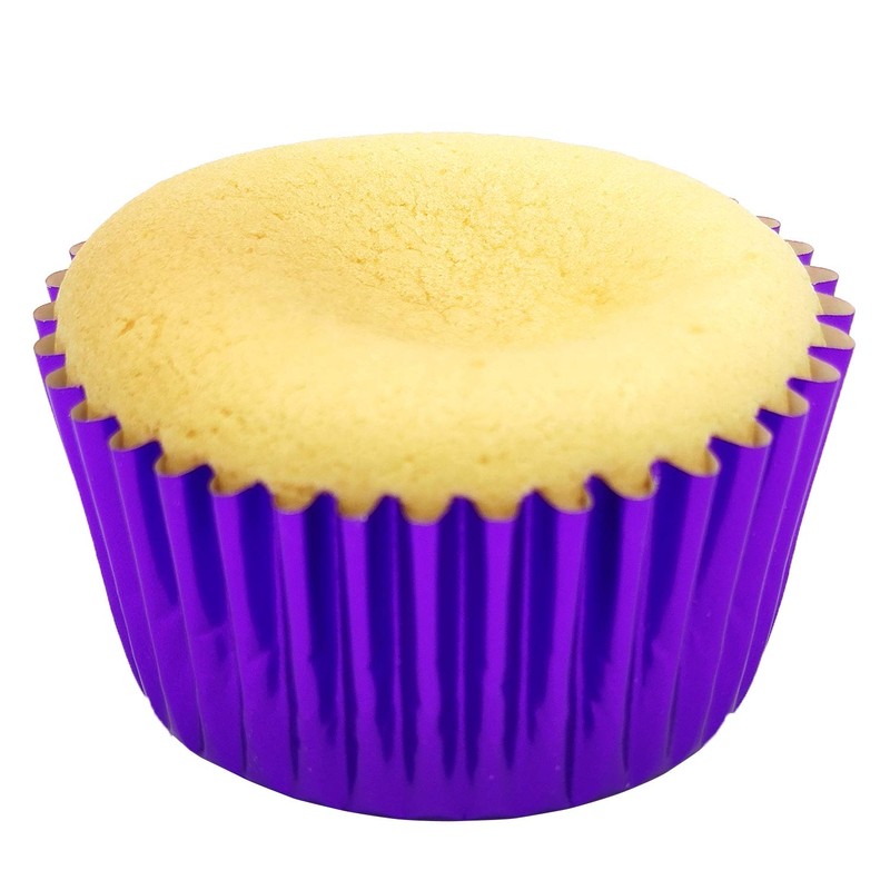 Mombake Standard Purple Foil Cupcake Cases Liners Muffin Baking Cups
