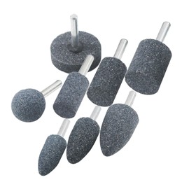 Inovsolid 8 Pcs Assorted Drill Grinding Stones 1/4 Inch Shank Various Shape Aluminum Oxide Mounted Grinding Bits for Rotary Tools