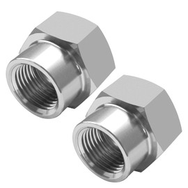 QZKJQDD 2 Pcs 3/4" Female to 1/2" Female BSP, Stainless Steel Hex Nipple, 3/4" x 1/2" BSP Female Reducer Adapter, for Water, Gas, Oil, and Fuel Applications Pipe Connecting Conversion