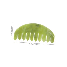 BIUDECO Jade Scalp Massager Comb Ergonomic Wide Tooth Handheld Massage Tool for Body Acupoints Comfortable Gua Sha Experience for Family and Friends
