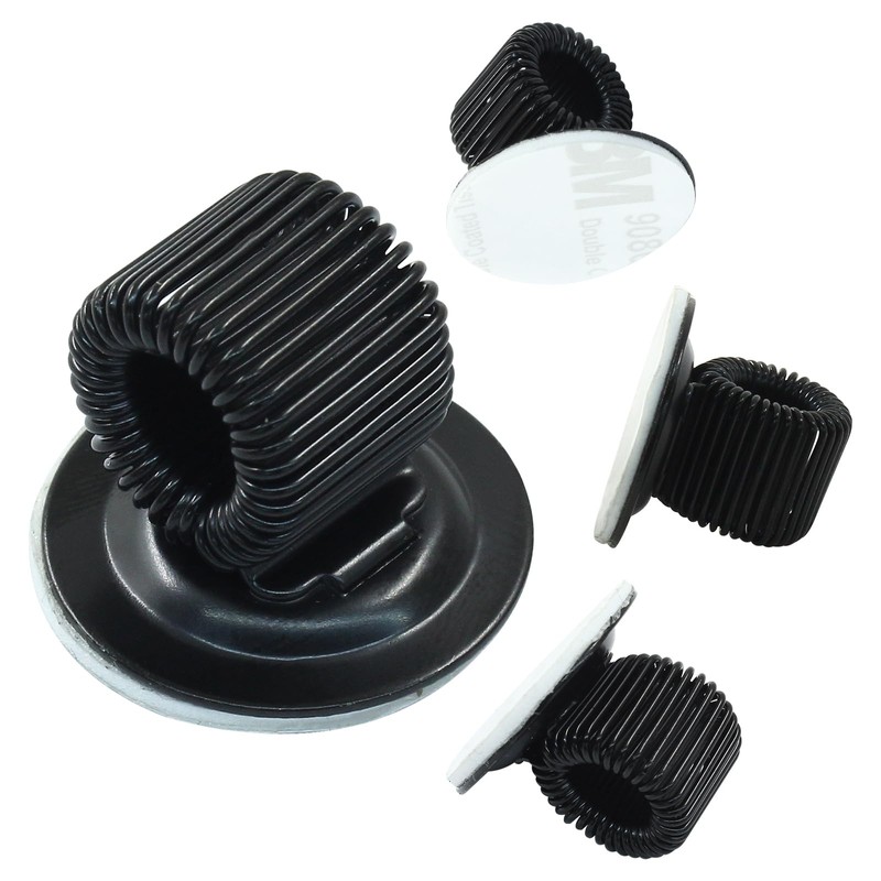 Rierdge 12 Pack Black Self Adhesive Pen Pencil Holder, Pen