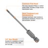 HARFINGTON SL2.5 Magnetic Slotted Screwdriver Bits 2.5mm S2 Steel Flat