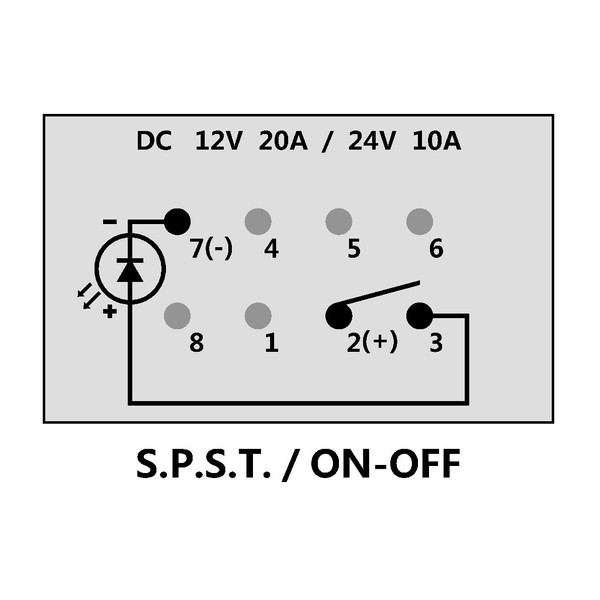 Rocker Switch ON/Off Green LED Backlit - SMYT - UTV, Auto, Boat [5359-A40]