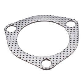 Silver 2.5inch Car Exhaust Gasket with 3 Bolt,Automotive Replacement Exhaust Flange Gasket,Graphite Construction Manifold Made of High Temp Material