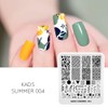Nail Stamp Plate Summer Theme Image Print Design Templates Geometry