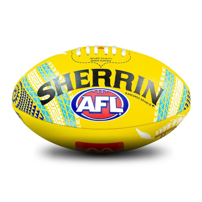 Sherrin AFL Footy 2024 SDNR Leather Replica Game Football Size
