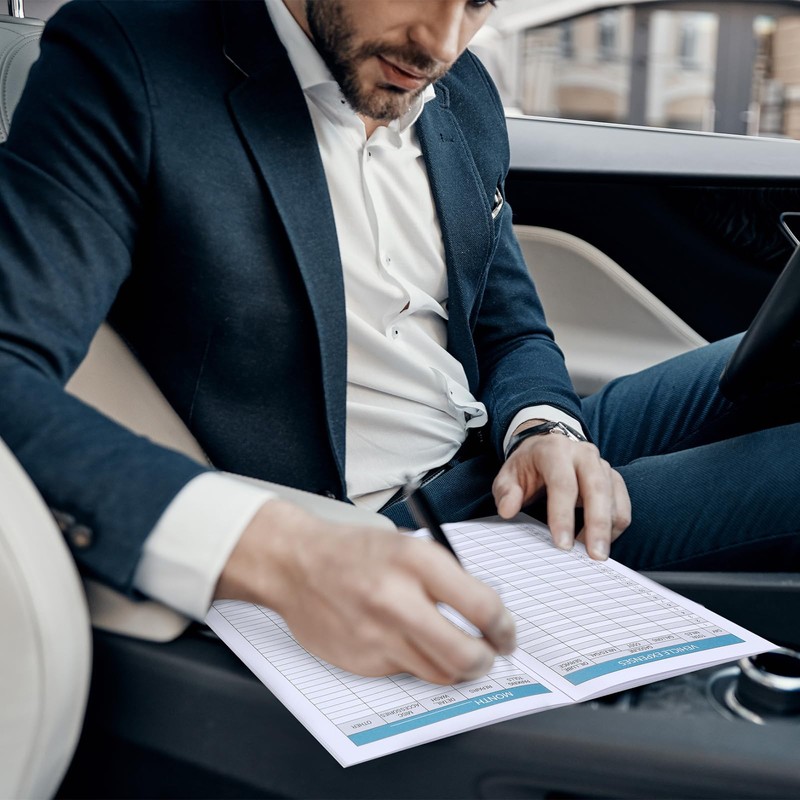 Motiskyy 6 Pcs Vehicle Mileage Log Book for Car Auto