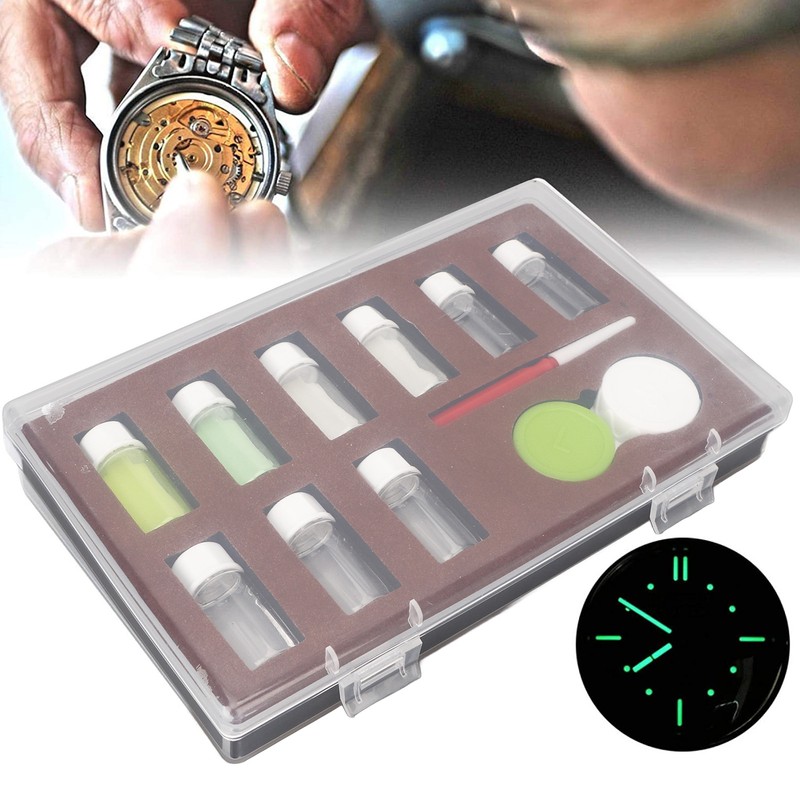 4 Colors Watch Fluorescent Powder Set Mixing Liquid Professional Watch