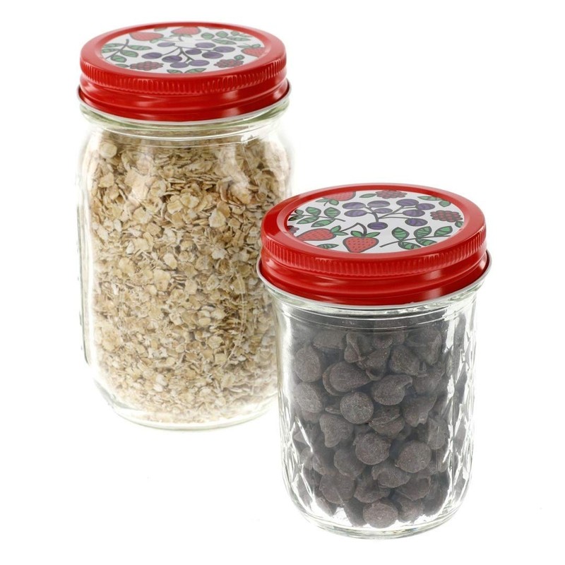 Mason Jar Lids - Decorative Canning Caps Fit Regular Mouth