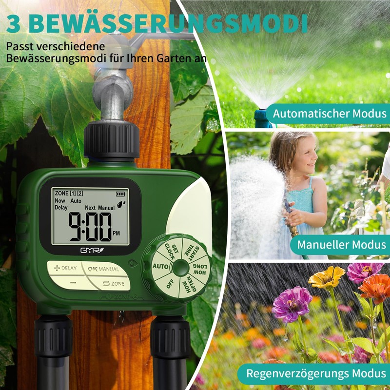 GMR Irrigation Computer, Garden Irrigation System, Garden Hose Irrigation Timer