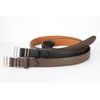 Ikenohata Silver Leather Shop OT-015 Himeji Leather, Stepless Adjustment, Men's