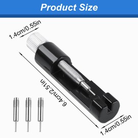 DAJIS Watch Strap Tool, Watch Tool for Watch Straps, Shortening Black Watchmaker Tool Set with 3 Additional Pin Remover for Households and Professional Watch Repair, black