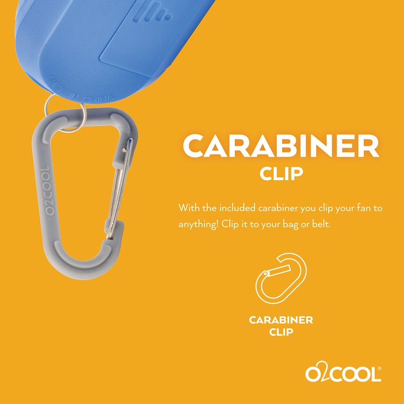 O2COOL Keychain Sport Misting Fan - Pocket Size Battery Powered