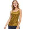 SATINIOR Women's Sleeveless Glitter Sequin Tank Tops Shimmer Vest Tops