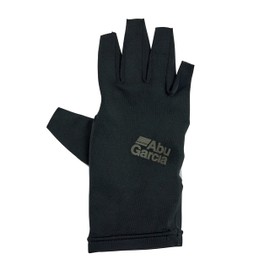 Abu Garcia Sunblock Palmless Gloves, Black, Medium