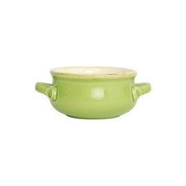Vietri Bakers Green Small Handled Round Baker, Oven Baking Dish, Stoneware Serving Pan/Bakeware