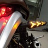 DophiSall Auto 2-Pack Motorcycle Indicators Flowing Turn Signal Lights Y