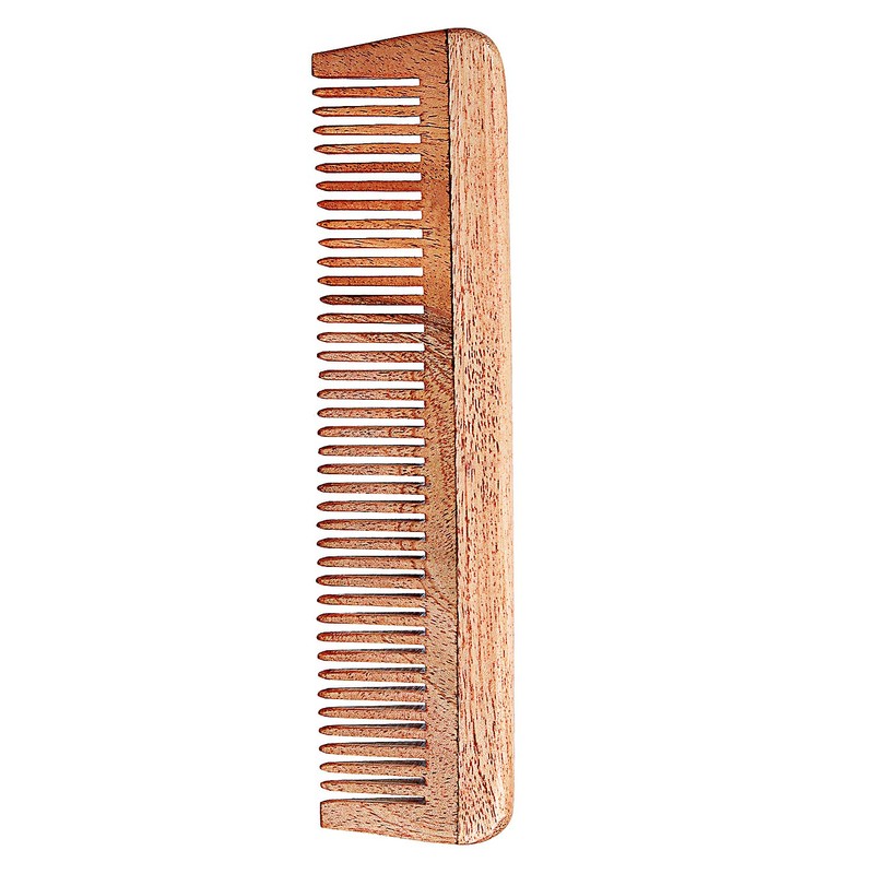 SVATV Handmade NEEM WOOD Detangling Comb for Thick, Curly and